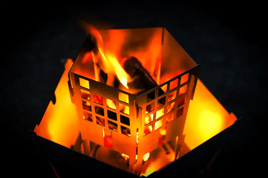 焚き火台 FIRE+BASKET 賑わいサイズ 1個 幅200×奥行270×高さ170mm
