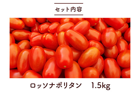 スナックみたいにパクパク食べられるミニトマト「ロッソナポリタン」　1.5kg