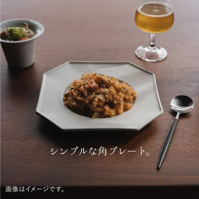 【波佐見焼】オクトゴナル皿 角皿 プレート 白マット釉 2枚セット 食器 皿 【イロドリ】 [KE27] 波佐見焼