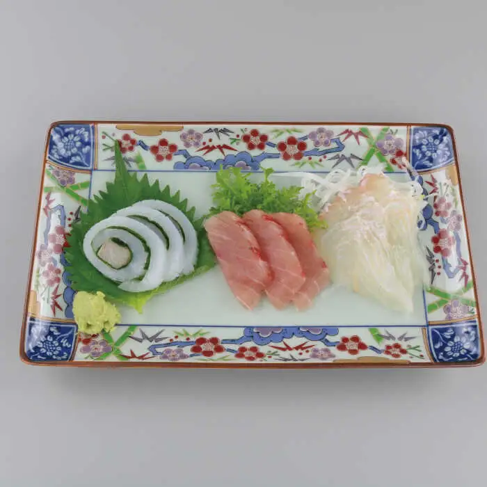 【波佐見焼】金雲香梅 長 角皿 3客揃 食器 皿 【不二商店】 [UC10] 波佐見焼