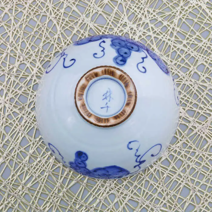【波佐見焼】古伊万里 青磁絵（手描） 茶漬 5客揃 A 茶碗  食器 皿 【不二商店】 [UC13] 波佐見焼