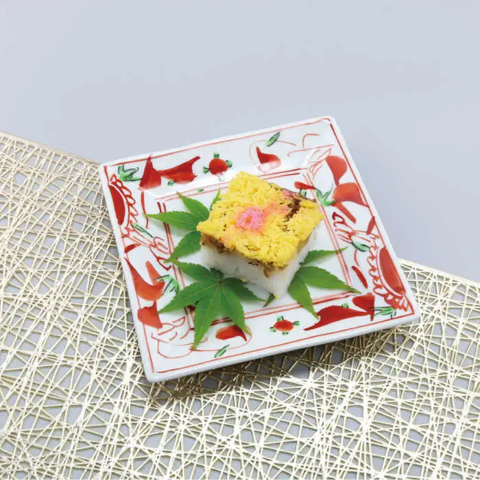 【波佐見焼】夢万歴草華紋 角皿 5客揃 食器 皿 【不二商店】 [UC19] 波佐見焼