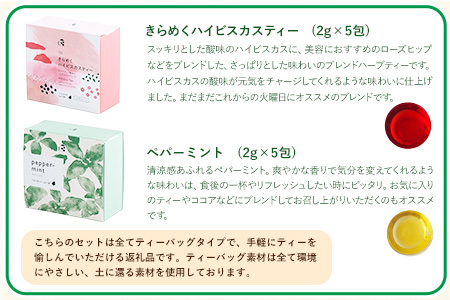 t.ティードット 元気サポートハーブティーセット 4種セット《60日以内に出荷予定(土日祝除く)》 南阿蘇TEA HOUSE レモン＆エキナセア ほがらかレモングラスティー きらめくハイビスカスティー ペパーミント st-p