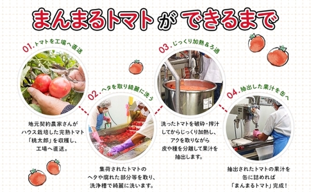 トマトジュース 月形まんまるトマト 桃太郎 食塩不使用【190g×30本】