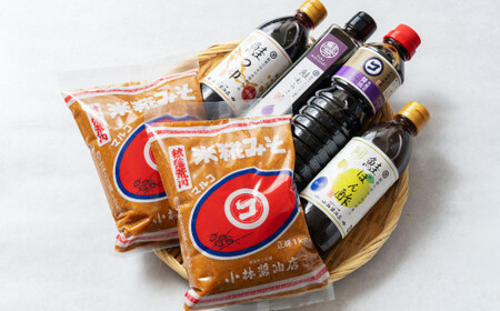 蔵元直送！一年熟成の特製味噌＆醤油5種 6品セット A4139 