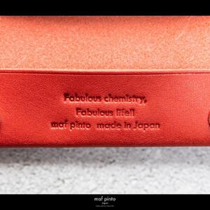 maf pinto (マフ ピント) キーリング キーホルダー 小銭入れ付き ミニ財布 レッド レザー 本革 日本製