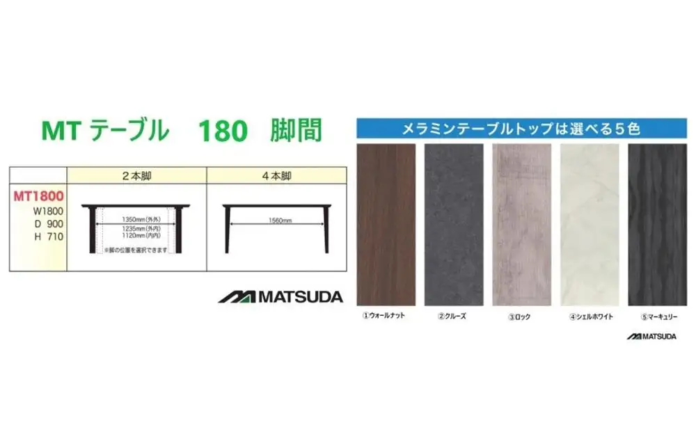 180メラミントップテーブル【4REG ロック＞】