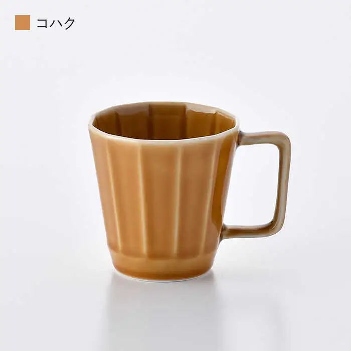【波佐見焼】面取マグカップ アースカラー 4個セット（アメ釉・ダークグリーン・コハク・紺） スープカップ スープマグ  食器 皿 【重山陶器】 [ZB19]  波佐見焼