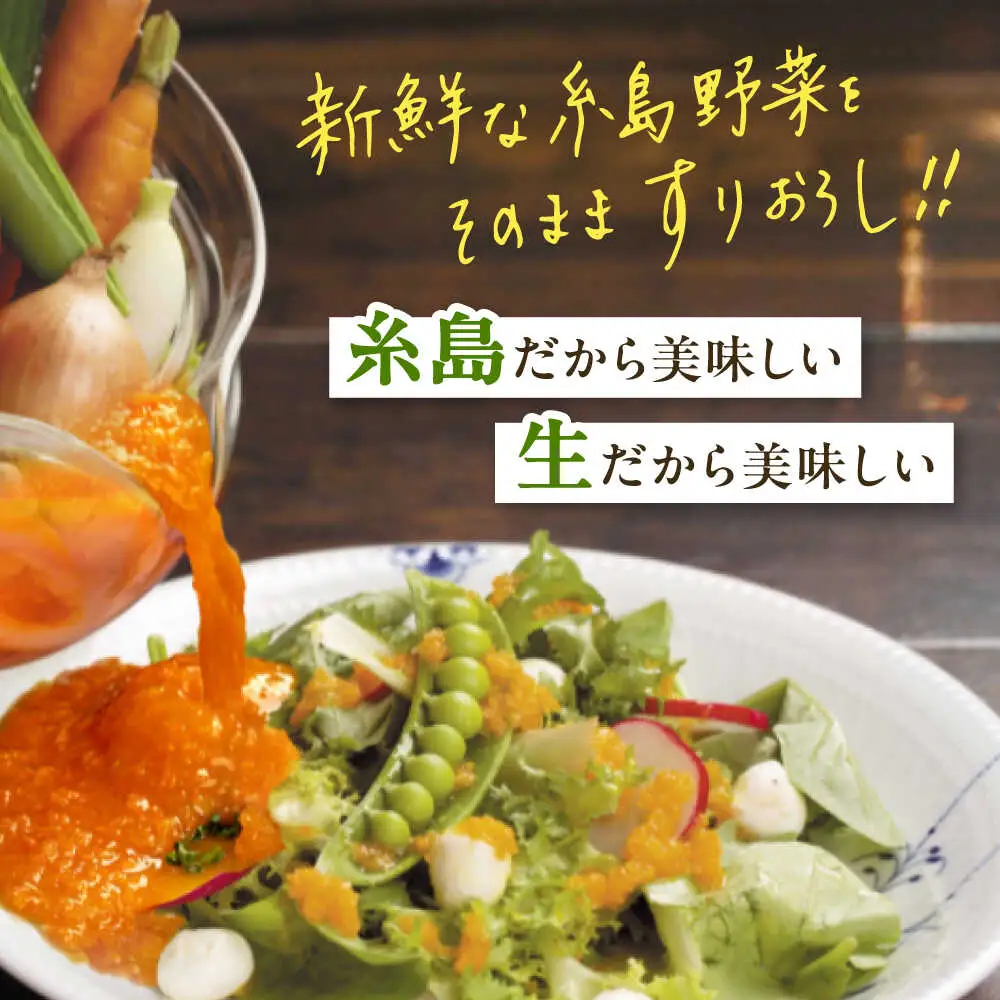 【 お試し用 】 糸島 野菜を 食べる 生 ドレッシング (人参 ) [AQA014] ドレッシング 5000