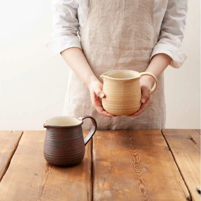 耐熱 ミルク ジャグ （ 濃い茶 ） 《糸島》【窯元ろくろ /浅見大輔】鍋 調理器具 直火 オーブン 電子レンジ [AUJ004]