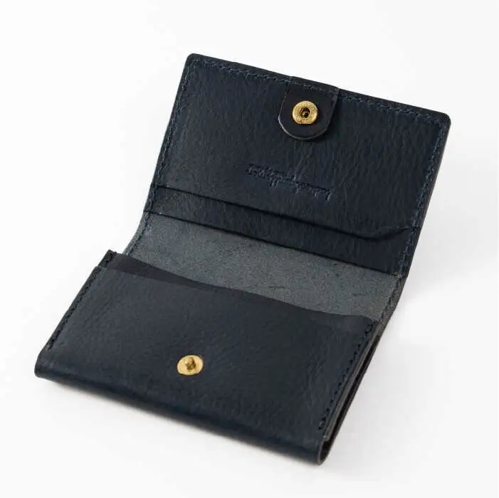 ホック留め の 名刺入れ 《糸島》【LADIES&GENTLEMEN】 革 革製品 [ADK004]