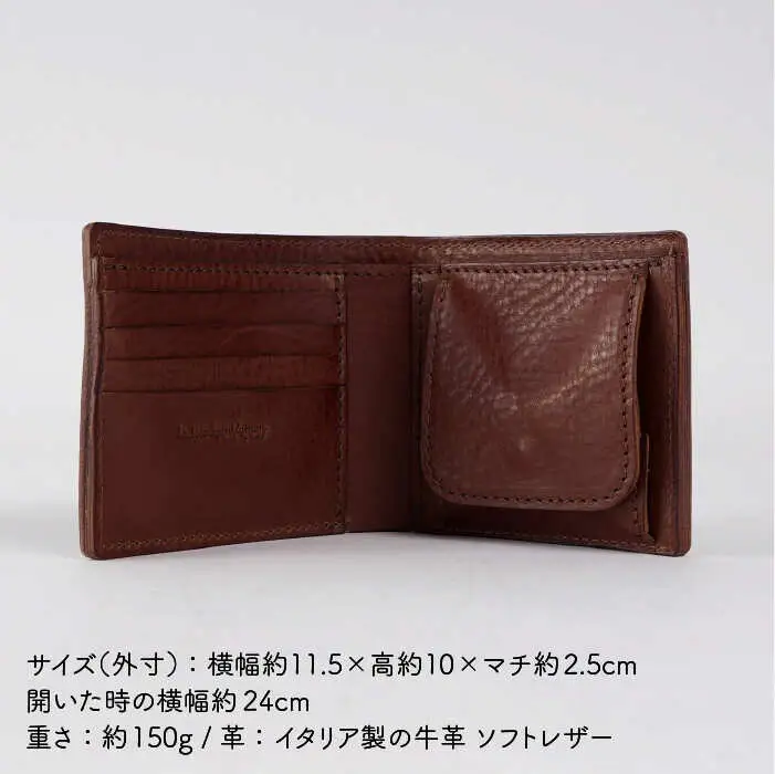 二つ折り 財布 《糸島》【LADIES&GENTLEMEN】 革製品 革財布 サイフ [ADK015]