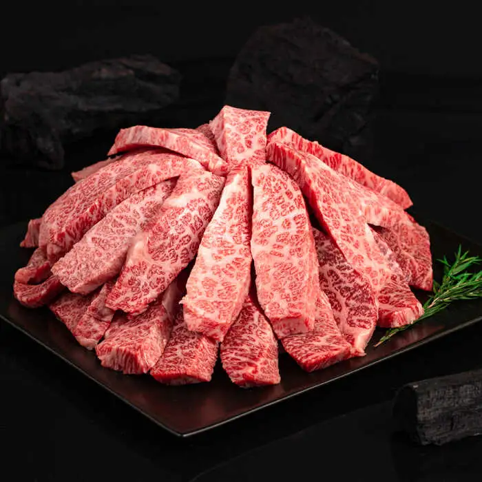 【 全3回 定期便 】博多和牛 厚切り カルビ  1kg ( 500g × 2P ) 糸島 【幸栄物産】 [ABH038]