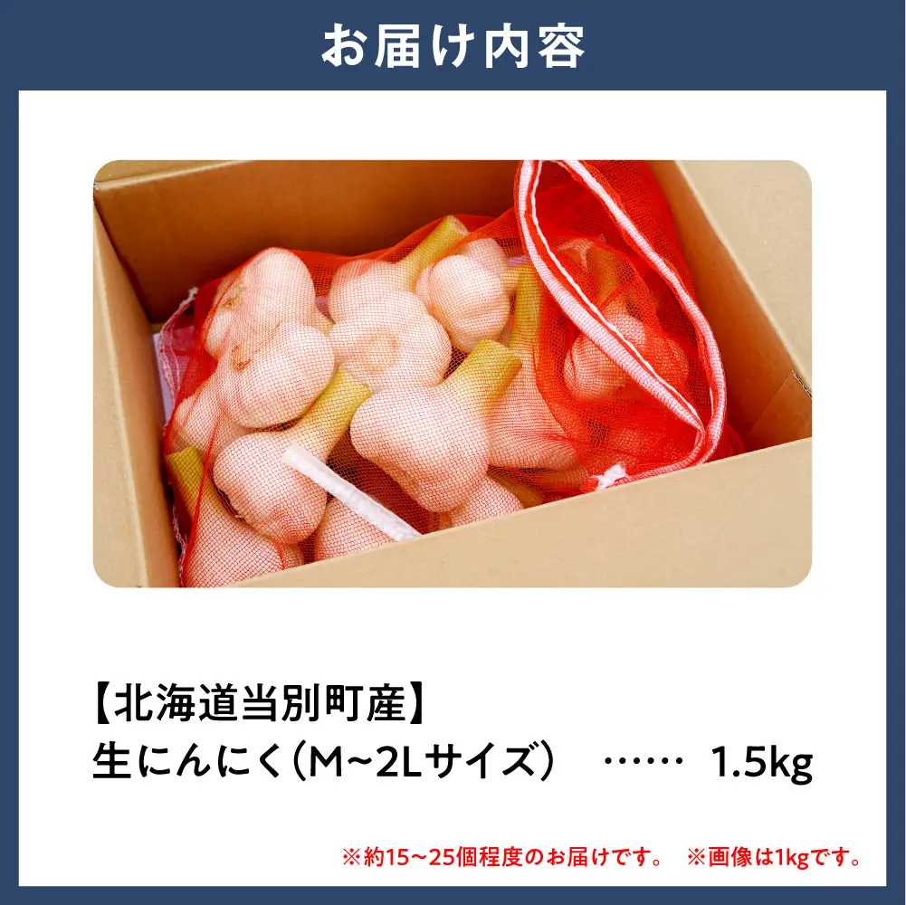 【令和9年度先行受付】生にんにく（福地ホワイト六片種）1.5kg（15個～25個程度）