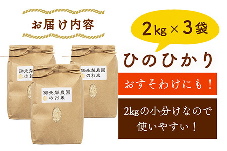 令和8年産 鋤先家 の ひのひかり 6kg (2kg×３袋) 熊本県氷川町産 鋤先梨農園《30日以内に出荷予定(土日祝除く)》 st-p