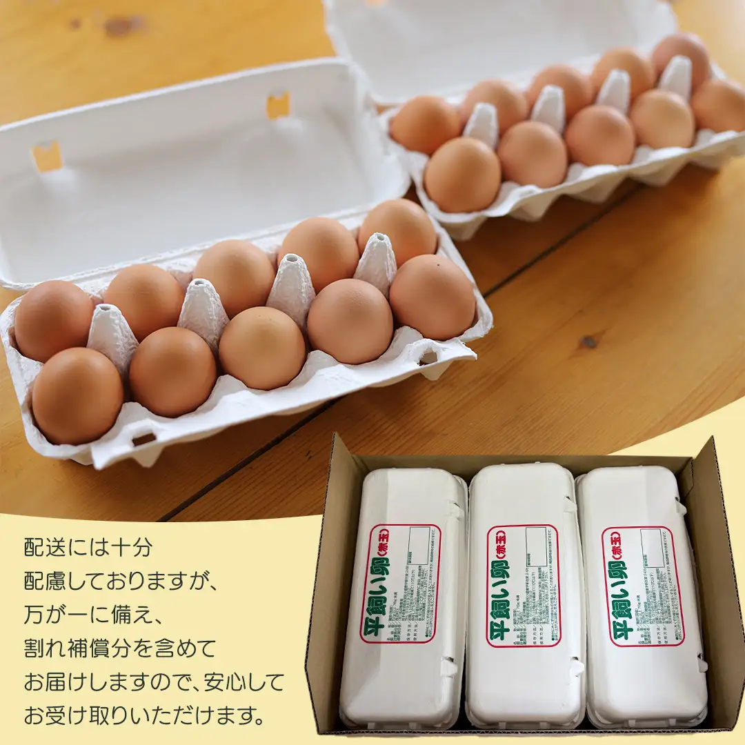 【卵 定期便6か月】純国産鶏「もみじ」平飼い卵 30個×６回 (AJ025)