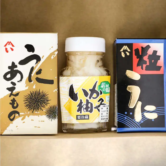 【お中元】ウニ 壱岐うに珍味3本セット《壱岐市》【下久商店株式会社】[JBZ009] イカ 塩辛