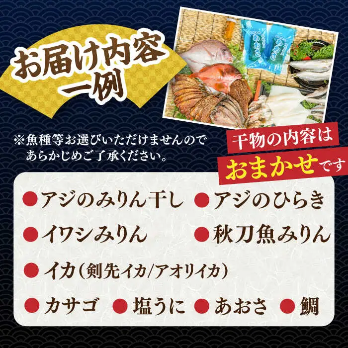 旬の干物 おまかせ詰め合わせ《極》（アカハタ・鯛・あおさ等）[JDR004]