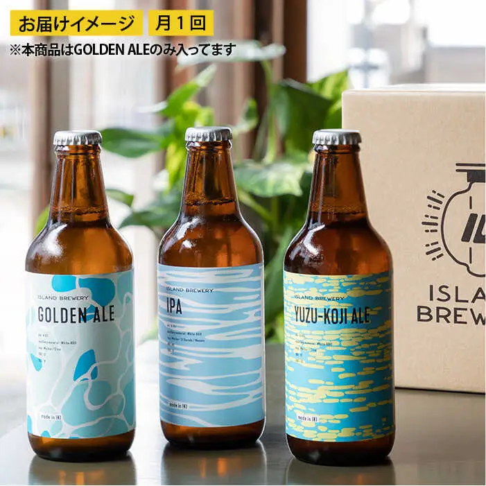 【全6回 定期便 】クラフトビール 地ビール GOLDEN ALE 6本 【ISLAND BREWERY】 《 壱岐市 》[JED010] 102000 102000円