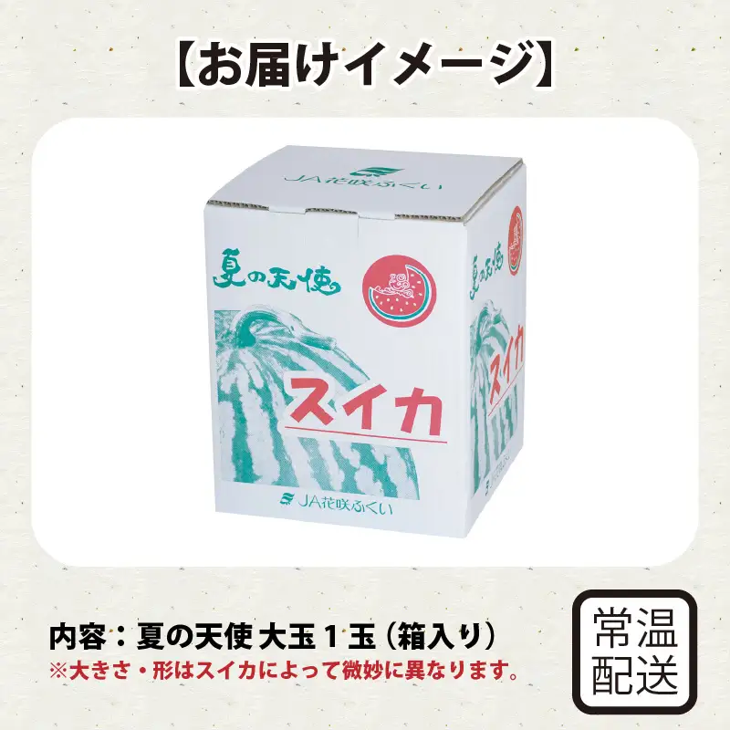 【先行予約】甘さきらめく「夏の天使」スイカ1玉 【2027年7月中旬以降順次発送予定】スイカ 西瓜 すいか 大玉 デザート 果物 お取り寄せ 産地直送 [A-1005]