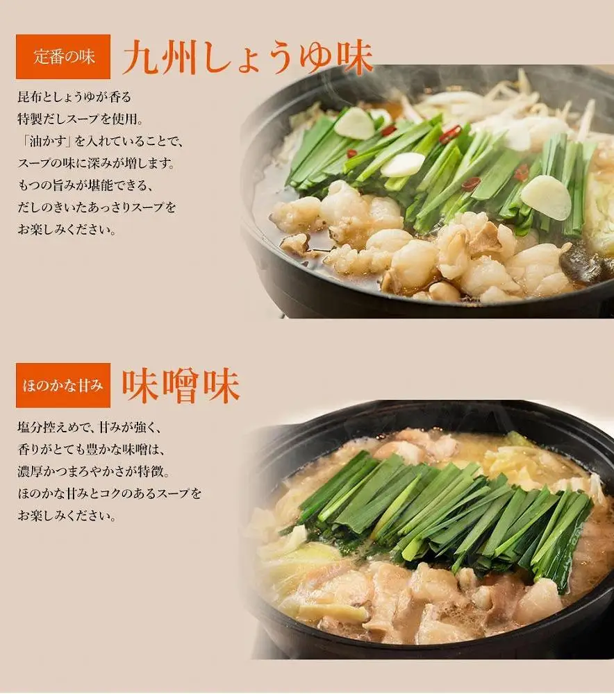 九州名物とめ手羽 博多もつ鍋セット 味噌味 2～3人前