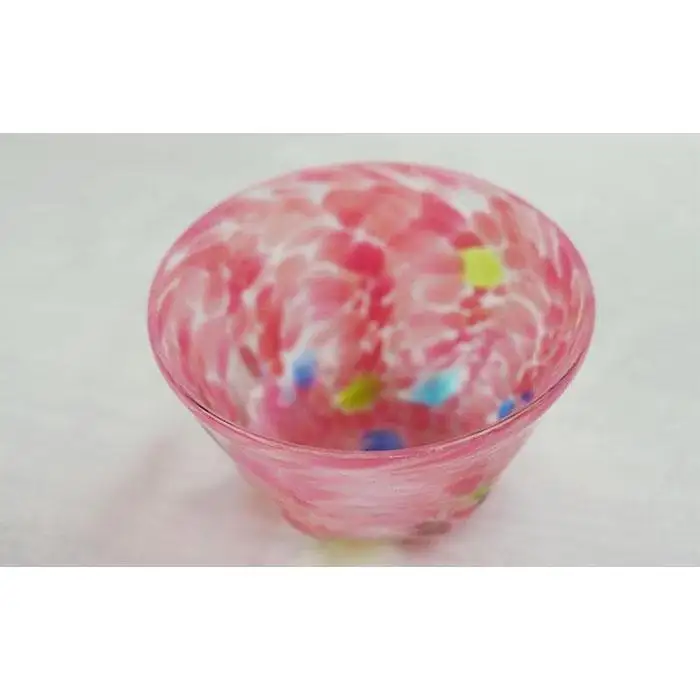 鉢 【琉球ガラス 匠工房】波の花 鉢 3点セット（ピンク）