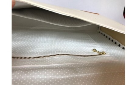 1pocket クラッチバッグキナリ・Ｐホワイト(tamacobox)　AQ001