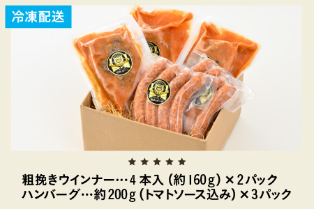 ブランド豚 荒島ポークのウインナー・ハンバーグ詰め合わせ [A-048002]