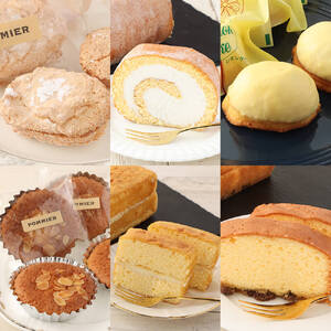ポミエのスイーツ定期便（6回コース）レモンケーキ マドレーヌ ロールケーキ ダックワーズ ショコラブラン ブランデーケーキ お菓子 デザート おやつ 焼き菓子 洋菓子 お楽しみ 高級感【J00233】