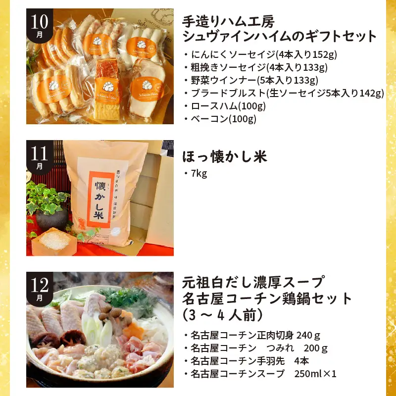 碧南市がチョイスした厳選定期便！ 【全12回】厳選！肉・魚・野菜・フルーツすべて詰まった旬の定期便(毎月お届け） H028-088