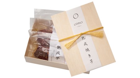 【 先行予約 2025年1月以降発送 】 oimo_tokyo 木箱入り 熟成 焼き芋 八千代町産 ( 紅はるか＆シルクスイート ) 6本セット ギフト 冷蔵 冷やし やきいも 食物繊維 さつまいも 美容 健康 スイーツ おやつ 小分け 茨城県産 [BY005ya]