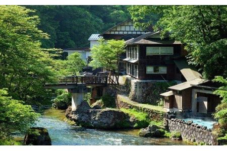 大沢温泉　山水閣宿泊券とレンタカーで花巻の旅ペア 【218】