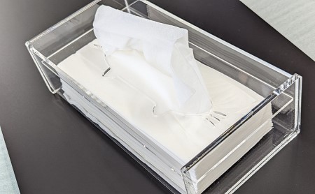 アクリル ネコ ティッシュBOX 雑貨 日用品 クリア ペーパータオル マスク 透明 手作り 