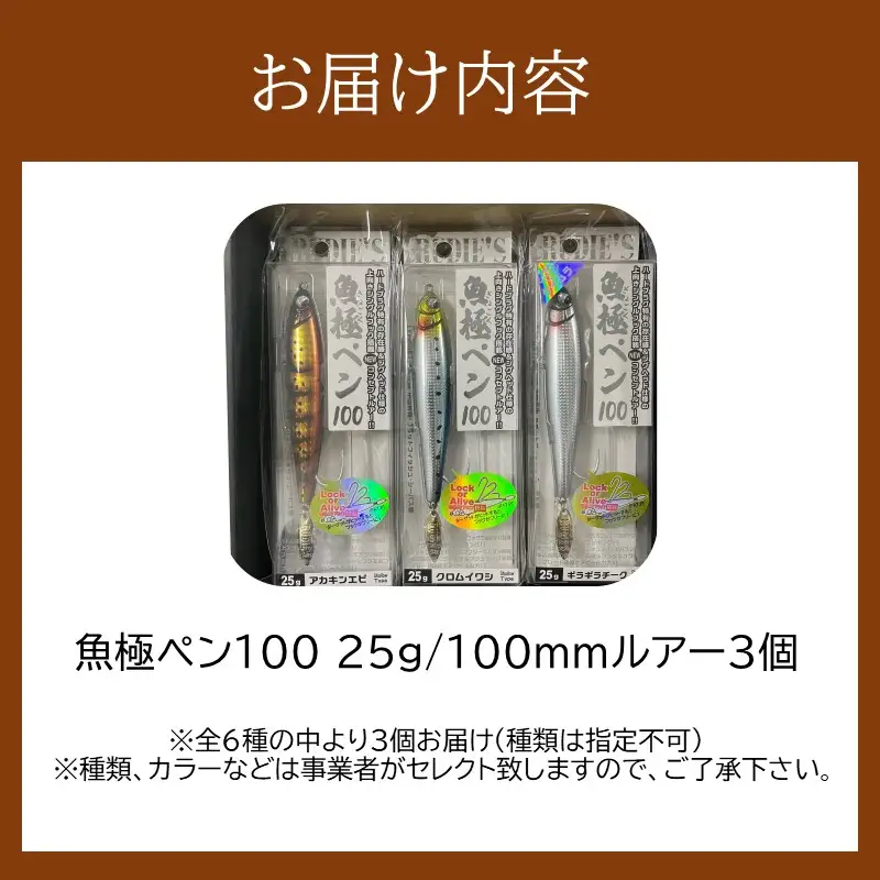 魚極ペン25g セレクト3セット【B-250】