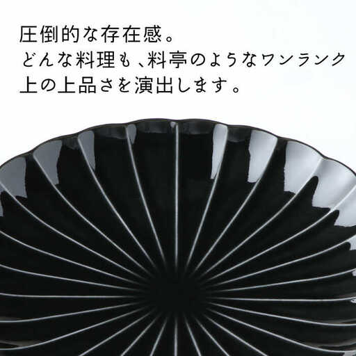 美濃焼】ぎやまん陶 8寸皿 墨ブラック【カネコ小兵製陶所】【TOKI