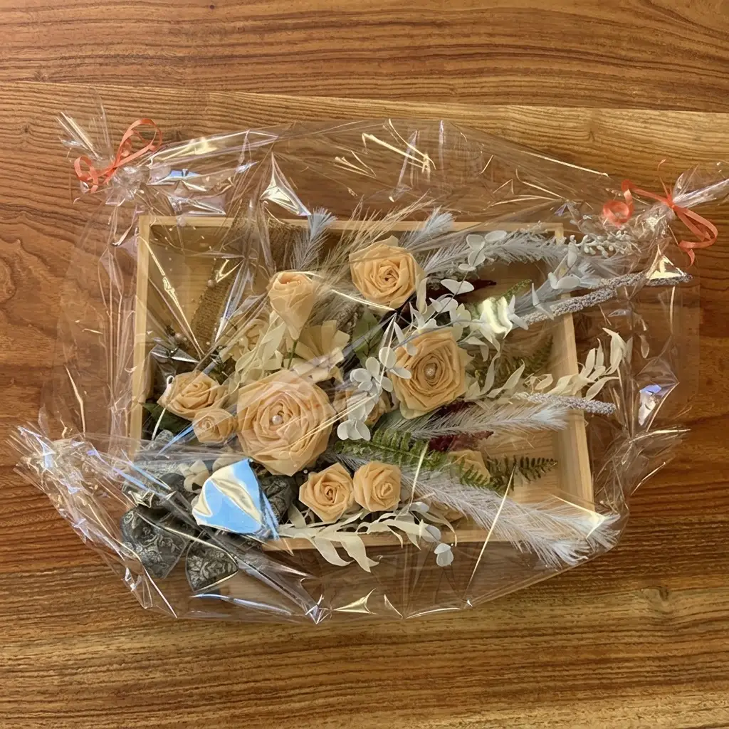フラワーアレンジ工芸品鉋材KANNA置き物フラワーアレンジ