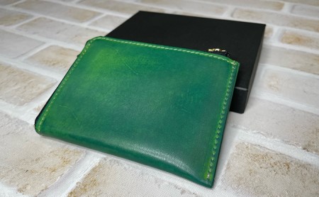 財布 革製品染色Lウォレットカードケースお札入れ 財布 ブルー
