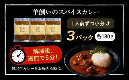 北海道 十勝 羊のスパイスカレー 180g×3パック《足寄町》【石田めん羊牧場】[BEAD012]