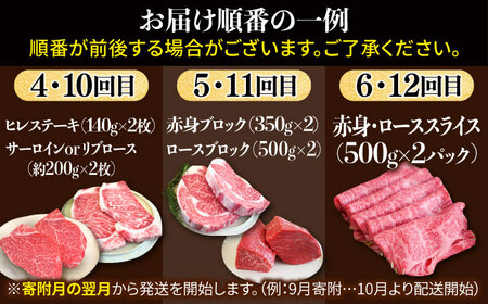 【12回定期便】佐賀牛 贅沢 1頭まるごと定期便 /ゴールドコース 牛肉 [IAH090]