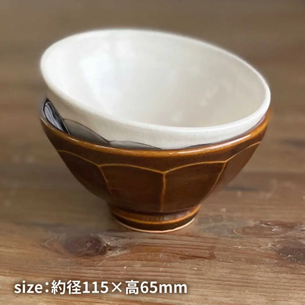 お茶碗 面取り （小）  糸島市 / 工房わらし（宮元 美希）【いとしまごころ】 [ATZ001]