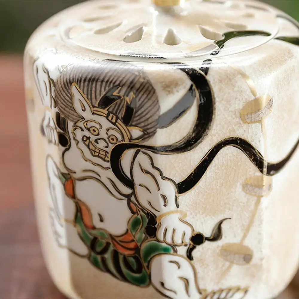 【小手鞠窯】香炉(風神雷神)｜京都 京焼 工芸品 人気［ 京都 京焼 清水焼 工芸品 人気 おすすめ 伝統工芸 お取り寄せ 通販 送料無料 ふるさと納税 ］