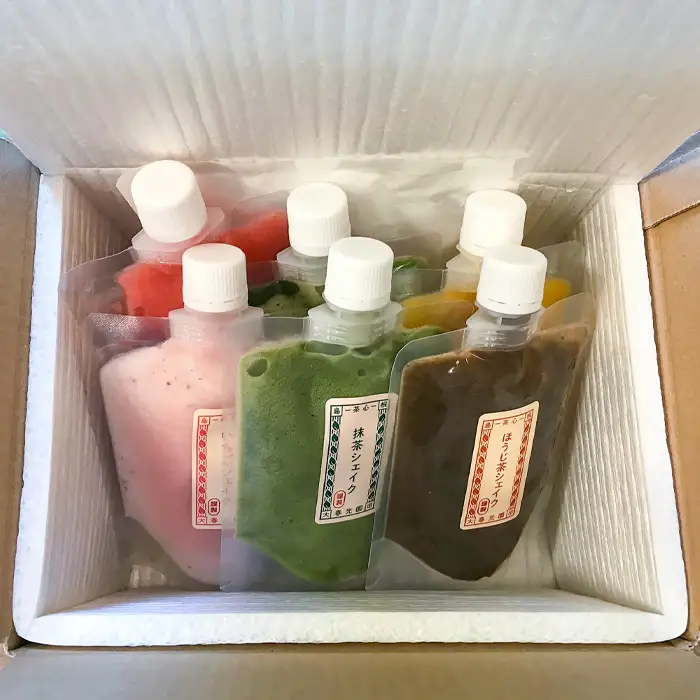 お茶屋のシェイク＆スムージーセット【3種 アイス 抹茶 ほうじ茶 マンゴー 苺 飲むアイス 飲むかき氷 ギフト 手土産 子供 おやつ 氷菓子 デザート スイーツ 詰め合わせ 冷凍 母の日】