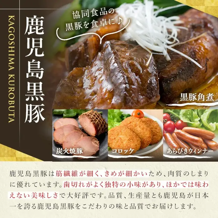 鹿児島県産 黒豚 角煮 1kg（250g×4袋）小分け 常温 角煮【00-008-05】