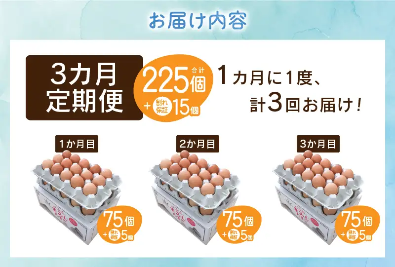 【3ヶ月定期便】”忍野の卵”コクの赤玉80個×3回 ※割れ保証含む 卵