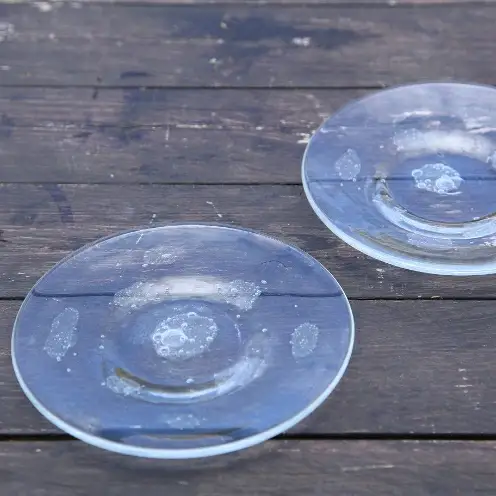 【琉球ガラス工房雫】水玉お皿（小・2枚セット）