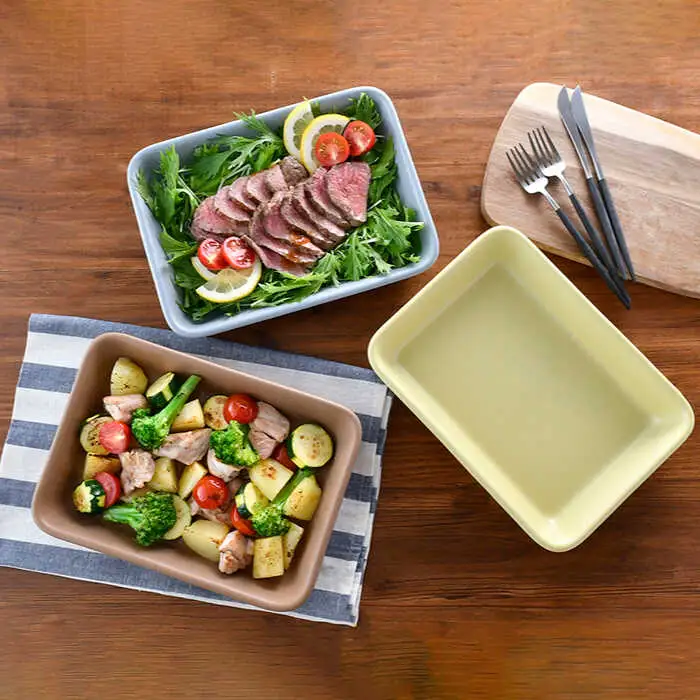 【波佐見焼】オーブンウェア 長角トレー 角皿 プレート ブラウン 食器 皿 【光春窯】 [XD62] 波佐見焼