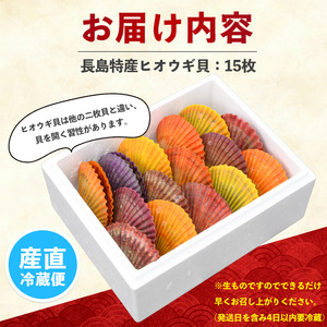 ＜先行受付＞長島特産！ヒオウギ貝(15個) 【口之福浦ヒオウギ貝出荷グループ】 kuchi-7188