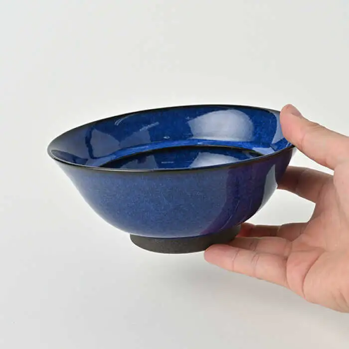 【波佐見焼】青流し 新型鉢 瑠璃色 ボウル 5個セット 食器 皿 【福田陶器店】 [PA255]  波佐見焼