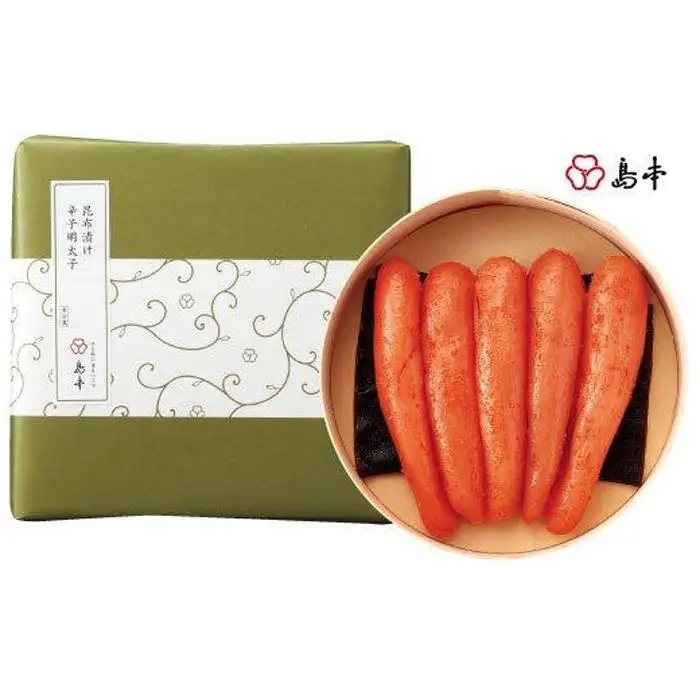 【希少国産】北海道産近海子使用・昆布漬け辛子明太子一本物240ｇ