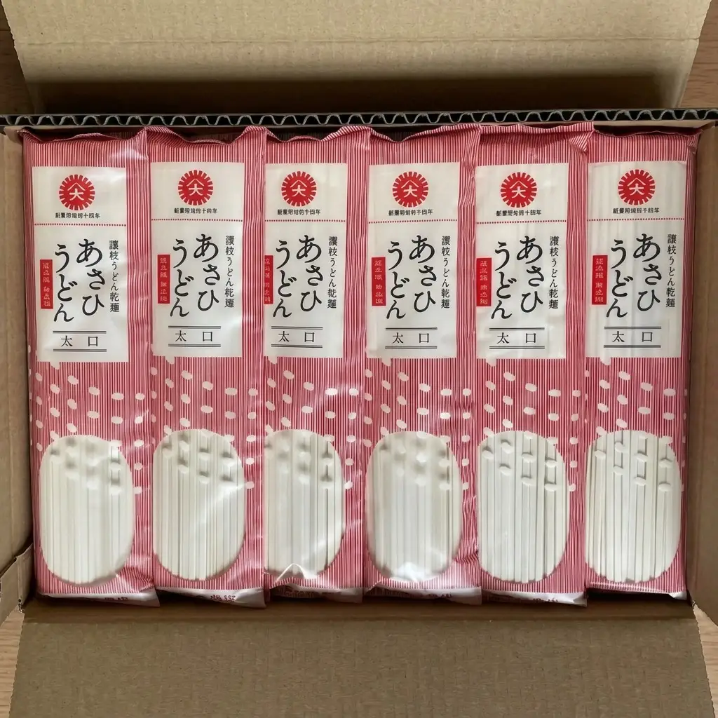 讃岐うどん あさひうどん太口 乾麺 平麺 讃岐うどん【72人前 6kg 250g×24袋】
